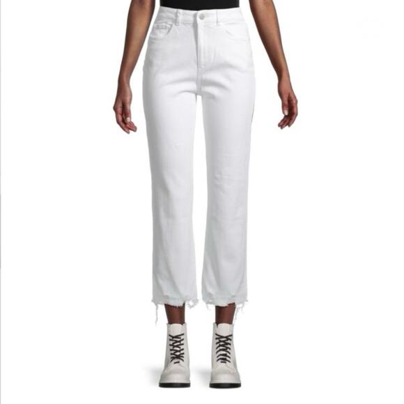 DL1961 White Berkshire Jerry High Rise Straight Jeans Size 30 - Picture 1 of 7